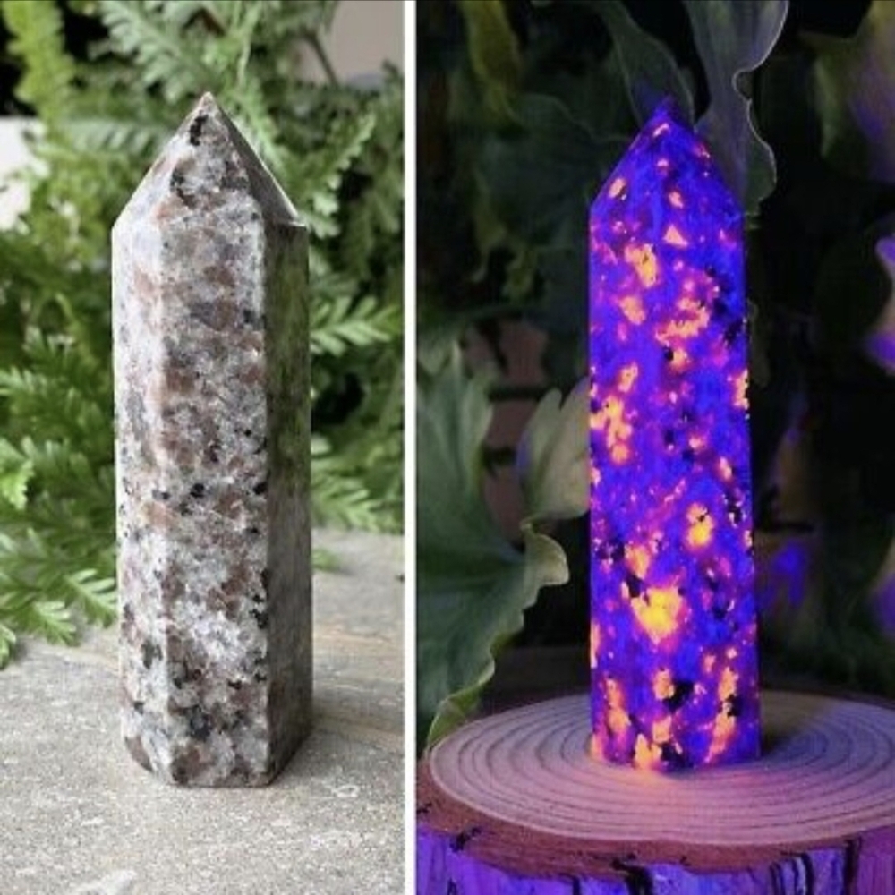 Natural Yooperlite UV Crystal Obelisk Tower #1 New - Picture 10 of 10